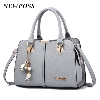 Newposs Известни дизайнерски маркови чанти Дамски кожени чанти 2021 Луксозни дамски ръчни чанти Портмоне Модни чанти за рамо