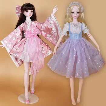 Екипировки за 1/3 BJD градинска дантела рокля и кимоно просто дрехите момичета SD DBS кукла