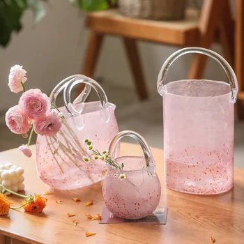 polka dot преносима стъклена ваза, интернет известен Instagram хол творчески хидропоничен прозрачен