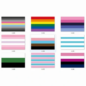 3x5 ЛГБТ QA флагове на гордостта Традиционен флаг с дъга Бисексуален Пансексуален Асексуален флаг