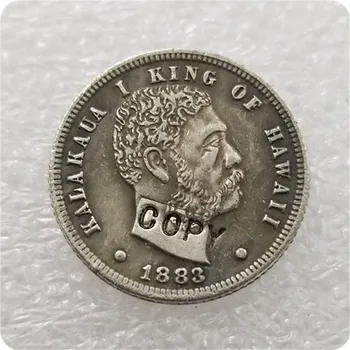 КОПИЕ РЕПЛИКА 1883 12.5C Хавай 12 1/2 цента монета КОПИЕ 