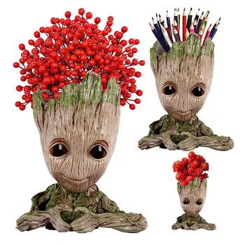 Високо качество бебе Groot саксии за цветя Начало декор ваза дърво човек миниатюрни модел фигура орнамент сладък микро-растение плантатор подаръци