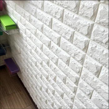 3D стена стикер имитация тухла дома декор спалня водоустойчив самозалепващи тапети за живеене детска стая телевизор фон