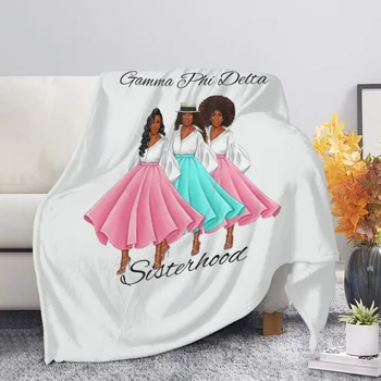 TOADDMOS Gamma Phi Delta топло леко одеяло за хол спалня пикник тънък юрган възрастни уютен офис дрямка одеяло