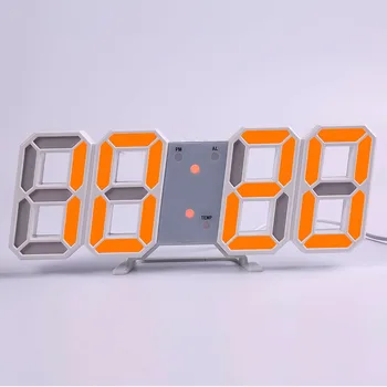  LED цифров стенен часовник аларма дата температура автоматично подсветка таблица десктоп дома декорация стойка виси часовници