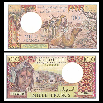 Оригинал Джибути 1000 франка Стари хартиени пари 1979~1988 Банкноти Колекционерство Не Валута