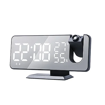 1 комплект прожекционен будилник LED екран цифров часовник с метеорологична станцияТемпературен монитор за влажност Габарит Хигрометър