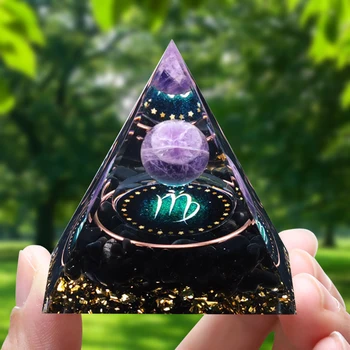Генератор на енергия Оргонна пирамида Съзвездие Лечебен кристал Рейки чакра Занаятчийски кристали и камъни Лечебна декорация за дома