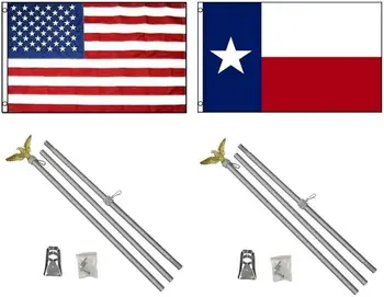 3'x5' Texas & American US 2 полюсни комплекта (импортирани)