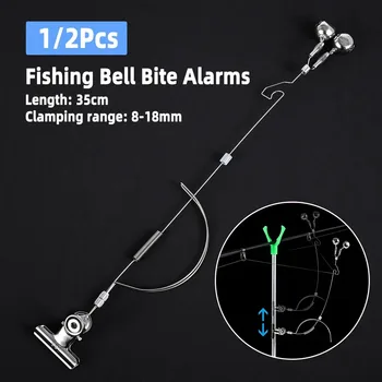 Fishing Bell Bite Аларми Неръждаема стомана Нощен риболов Аларма Камбани Регулируеми шаранджийски принадлежности Антикорозионни риболовни аксесоари