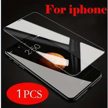 1Pcs закалено стъкло за IPhone 11 12 13 14 Pro Max 7 8 14 Plus XR X XS скрийн протектор за IPhone XS XR 13 12 филм