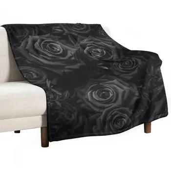 Черна роза Хвърли одеяла одеяла и одеяла Единично одеяло Пухкави меки одеяла