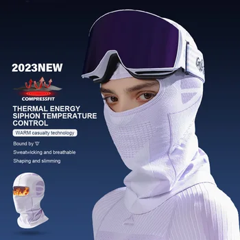Пешеходен туризъм ски шапка Ветроупорна термична маска за лице Cover Едно парче Колоездене главата врата капак пълно лице за дейности на открито