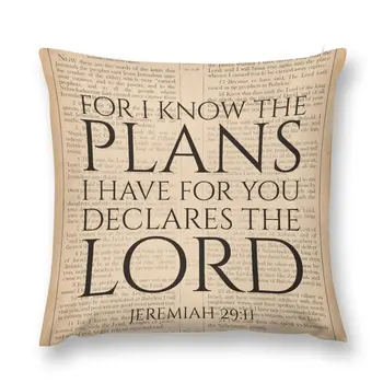 Защото знам плановете, които имам за теб | Еремия 29:11 Хвърли възглавница луксозни диван възглавници възглавници за деца Коледни корици