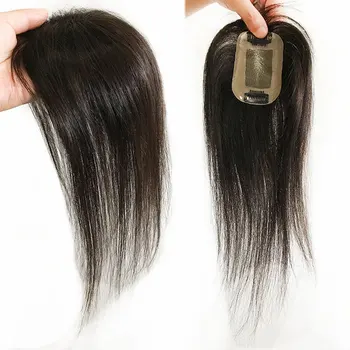Ръчно изработен естествен скалп Топ 12inch моно база дантела топер за жени естествен цвят човешки коса парчета
