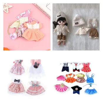 1 бр 1:12 кукла дрехи облекло кукла кукла пола костюм 6 инчов кукла многоцветен рокля