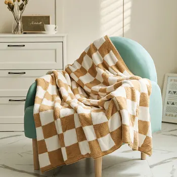 Snuggle Up On Sofa With Checkerboard Plaid Blanket Product Size Throw Blanket Occasion Sofa Blanket