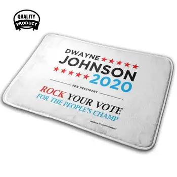 Гласувайте Скалата 2020 Президент Дуейн Джонсън Избори ( Черно ) 3D Домакински стоки Мат килим килим възглавница политически вот 2020