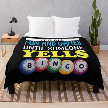 Смешни бинго любовник хвърлят одеяло модни дивани каре на дивана тежки одеяла