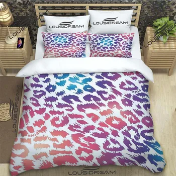 черно бяло леопард елегантен спален комплект мека луксозна завивка покритие за спалня качество юрган покритие и калъфка за възглавница утешител легло