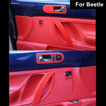 За VW Beetle 2001 ~ 2011 Части кола интериор врата дръжка купа прозорец превключвател бутон капак панел стикери декорация