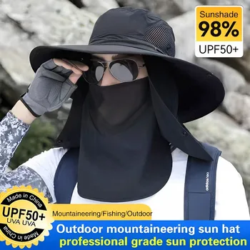 Летни слънчеви шапки UV защита на открито ловна риболовна шапка за мъже жени туризъм къмпинг козирка кофа шапка сменяеми рибар шапка