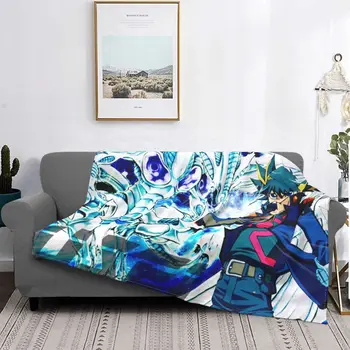 Юсей YuGiOh карта игра одеяло плюш през целия сезон сладък тънки хвърлят одеяла за легло килим парче