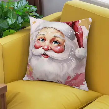 Pink Дядо Коледа Коледа серия калъфки възглавница покритие 45 * 45 см диван възглавница калъфки калъфки за възглавници декорация дома
