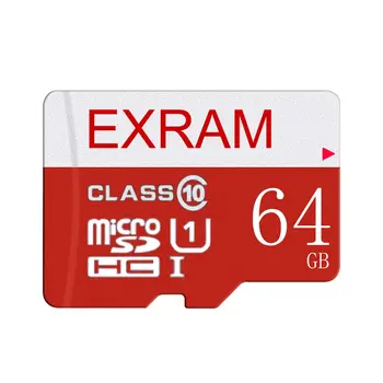 EXRAM Micro SD 64GB карта с памет Ultra Flash TF карта Mini SD 32GB 256GB 512GB клас 10 за смартфон Drone спортна видеокамера
