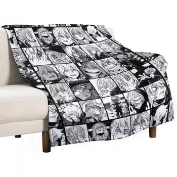 Shigaraki Колаж черно-бяла версия Хвърли одеяло дизайнер одеяла одеяла дивани на декорация