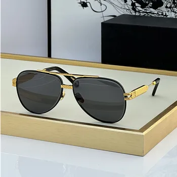 Нова мода Големи рамки слънчеви очила Мъже Квадратни метални слънчеви очила Жени Ретро слънчеви очила Реколта високо качество Gafas Oculos De Sol