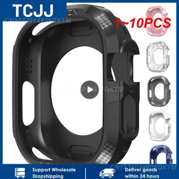  1 ~ 10PCS пълно покритие случай за часовник Ultra 49mm мек TPU ясен екран протектор капак броня iWatch серия 8 Ultra