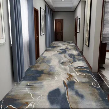 Модерен дълъг килим за стълбище Скандинавски коридор коридор килим за хол Начало Хотел пътека бегач килим против хлъзгане кухня мат