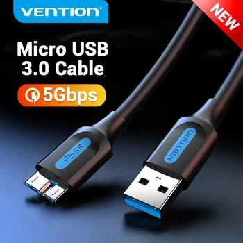 Vention Micro USB 3.0 кабел 3A бързо зарядно устройство кабел за данни кабел за мобилен телефон за Samsung Забележка 3 S5 Toshiba Sony USB Micro B кабел