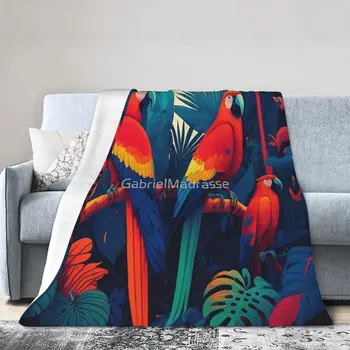Райски папагали Ултра-меко микро руно одеяло