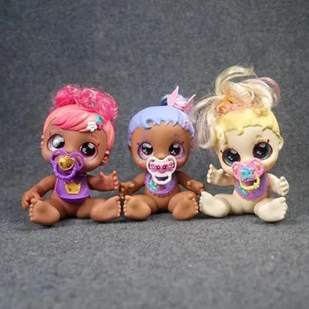 оригинал Сладка малка кукла Candy Doll Големи очи Сладък биберон Бебе семейство играчка подарък miaoen с подвижни waiwai