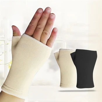 1 чифт ултратънки вентилират китката охрана артрит скоба ръкав подкрепа ръкавица еластична длан ръка китката поддържа