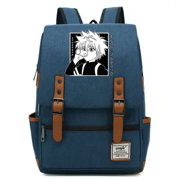 New Anime Hunter x Hunter Boy Girl Kids Student School Book Bags Тийнейджъри Платно Жени Bagpack Мъже Лаптоп Travel Backpack