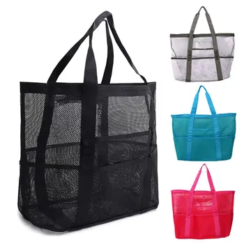 Жените окото плажна чанта извънгабаритни голям капацитет голяма пазарска чанти с водоустойчив вътрешен джоб и цип затваряне