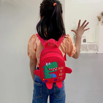 карикатура динозавър деца училище чанта анти-изгубени чанта найлон сладък деца чанта цип мини кръст чанта малко дете раница открит раница