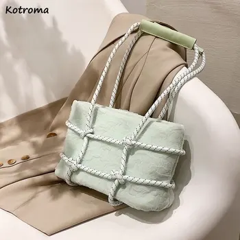 Жените сгъват мрежести чанти за рамо Мода Голям капацитет Totes Дами Подмишници чанта Ins корейски Нежен All-мач чанта женски