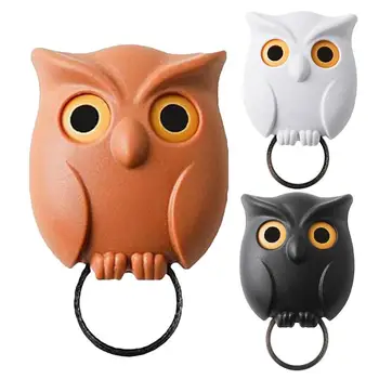 Owl ключодържател за стена нощна сова ключодържател творчески перфоратор смола ключодържател с магнитни животни тематични декорация