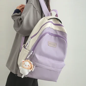 Мода водоустойчива раница за пътуване чанта раница момичета сладък bookbag kawaii бонбони жени колеж сладък mochila за тийнейджъри училищна чанта
